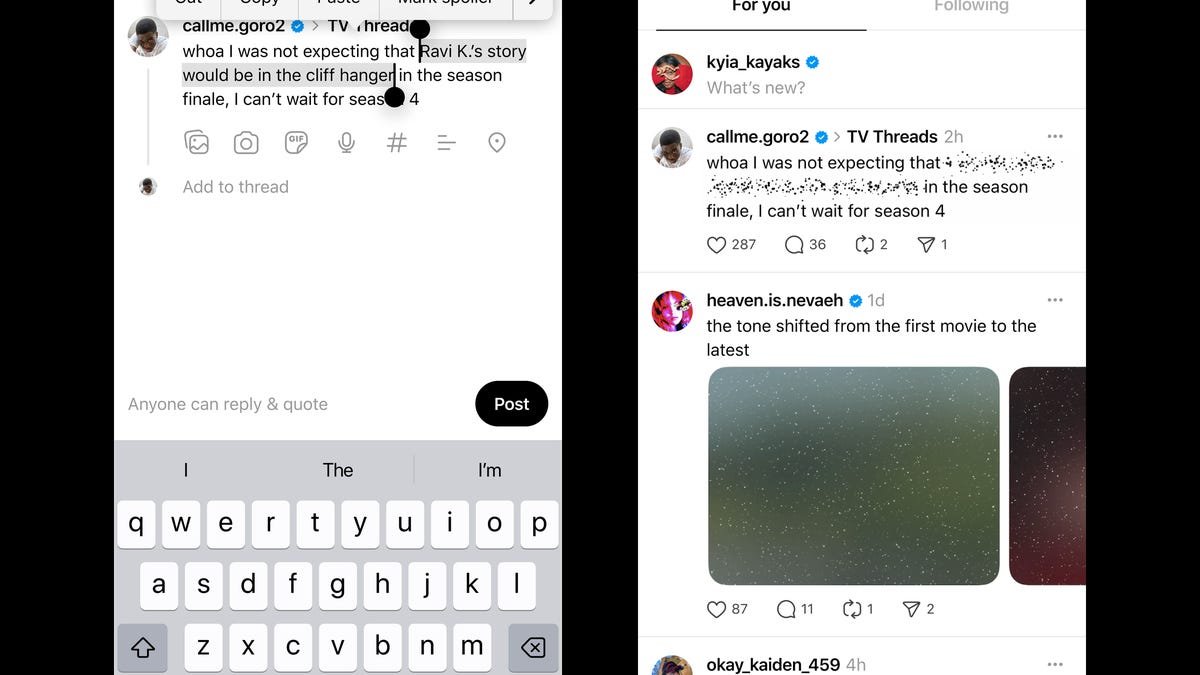 A New Threads Feature Saves You From Seeing and Posting Spoilers: Here’s How It Works A New Threads Feature Saves You From Seeing and Posting Spoilers: Here’s How It Works