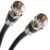 PHAT SATELLITE 50ft Black 3X Shields Indoor Outdoor RG-6 Coaxial Cable Nickel-Plated Brass Connector 75 Ohm (Satellite TV, Broadband Internet, Ham Radio, OTA HD Antenna Coax) Assembled in USA