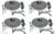 LOT 4 Slimline DIRECTV DTV Dish Antennas KA/KU HD MPEG4 W/MONOPOLES NO LNBF