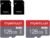 Two Memory Cards Micro SD Cards 128GB with SD Adapter, High Speed Class 10, Microsd, TF Card for Drone Smartphone, Camera