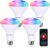Smart WiFi LED Light Bulbs, Compatible with Alexa and Google Home Assistant, Music Sync Multi Color Changing Bulb, BR30 E26 10W 1000LM (80W Equivalent), 4-Pack, White, (MKBR)