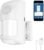 Smart Motion Sensor, WiFi Wireless Security Alarm, Home Security PIR Motion Detector with Free App Alerts, 110dB Sound and Light Alarm, 4 Alarm Modes, Compatible with Alexa, Siri