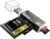 Micro SD Card Reader, 4-in-1 SD Card Reader to USB Adapter, Memory Card Reader for MS Duo/Pro, M2 Card, SDXC, SDHC, MMC, RS-MMC, Micro SDXC, Micro SDHC and TF Card (1Pack Black)