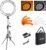 NEEWER 18 Inch Ring Light with Tripod Stand, 55W Large LED Ringlight, Cold Shoe Phone Holder Compatible with iPhone Camera for Video Recording Photography Streaming Selfie Makeup Studio Photo, RL-18