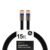 GE RG6 Coaxial Cable, 15 ft. F-Type Connectors, Quad Shielded Coax Cable, 3 GHz Digital, In-Wall Rated, Ideal for TV Antenna, DVR, VCR, Satellite, Cable Box, Home Theater, Black, 33732