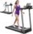 Foldable Treadmill with Desk Workstation & Adjustable Height, Folding Treadmill for Home,Speed Range 0.6-7.5 mph,Bluetooth Speaker & App,350 LBS Weight Capacity