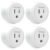 GHome Smart Mini Plug Compatible with Alexa and Google Home, WiFi Smart Outlet Socket Remote Control with Timer Function, Only Supports 2.4GHz Network, No Hub Required, ETL FCC Listed (4 Pack), White