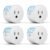 YNF Smart Plug, WiFi Smart Plugs That Work with Alexa and Google Home, Compatible with SmartThings, Smart Outlet with Smart Life App Remote Control, Timer Function, 2.4GHz Wi-Fi & Bluetooth (4 Pack)