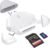 SD Card Reader,Memory Card Reader for iPhone USB C to Micro SD Card Adapter Support SD/Tf Card Trail Game Camera Viewer for iPhone 15/16 Mac iMac Macbook Pro/Air iPad Pro Android Phone Tablet