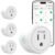 GHome Smart Plug, WiFi Smart Plugs Work with Alexa and Google Home, Smart WiFi Outlet with Remote Control and Timer Function, 2.4GHz Wi-Fi Only, No Hub Required, ETL FCC Listed, White (4 Pack)