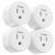 GHome Smart Plug 5GHz, 15A WiFi Smart Plugs That Work with Alexa and Google Home, Smart Home WiFi Outlet with Remote Control & Timer, 5GHz and 2.4GHz Wi-Fi Compatible, ETL FCC Listed, White, 4 Pack