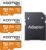 KOOTION 128GB Micro SD Card 3 Pack, UHS-I MicroSDXC Card for 4K Video Recording, U3, A1, V30, C10 TF Flash Memory Card with Adapter