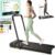 UREVO Smart 2-in-1 Folding Treadmill, Compact Walking Pad with Safety Handle, Plug and Play, Dual LED Display, Workout APP, Walking or Running for Home Office, Remote Included