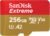 SanDisk 256GB Extreme microSDXC UHS-I Memory Card with Adapter – Up to 190MB/s, C10, U3, V30, 4K, 5K, A2, Micro SD Card – SDSQXAV-256G-GN6MA