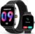 2025 Smart Watches for Men, 1.85″ AI Voice Smartwatch, 24/7 Heart Rate Monitor, Stress/SpO2/Sleep Tracker, IP68 Waterproof, Weather, 100+ Sports Fitness Tracker for Android iOS Black Metal