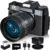 2024 Upgrade VJIANGER Digital Camera for Photography Vlogging Camera for YouTube with WiFi, 180° Flip Screen, 16X Digital Zoom, 52mm Lens, 2 Batteries, 32GB Micro SD Card(Black)