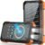 Solar Charger Power Bank 49800mAh Wireless Portable Phone Charger, 22.5W QC3.0 Fast Charging Built in 4 Cables with USB C 6 Outputs & 2 Inputs for Cell Phone Orange