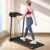 Folding Treadmill for Home – 2.5HP Quiet Incline Treadmill with Heart Rate Sensor, 300 lb Capacity, USB Charge & Bluetooth Speaker, 7.5 MPH, 6 Shock-Absorbing Cushions