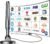 Digital TV Antenna for Smart Tv Indoor, 360 Reception Digital HDTV Antenna for Local Channels, Supports 1080P and 4K, Strong Magnetic Base -All TV（Blue+Black）