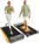 2 Side Walking Pad Treadmill with Incline Massage Function, 2 in 1 Under Desk Treadmills Walking Pad and Foot Massager for Home/Office, Portable Treadmill with Remote Control LED Display