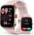 2025 Smart Watches for Women, 1.85″ AI Voice Smartwatch, 24/7 Heart Rate Monitor, Stress/SpO2/Sleep Tracker, IP68 Waterproof, Weather, 100+ Sports Fitness Tracker for Android iOS Pink