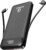 10000mAh Portable Charger Power Bank,4 Outputs,22.5W/3A Fast Charging External Battery Pack Phone Charger with Built in Cables, Powerbank Compatible with iPhone Android Heated Vests,etc