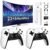 2025New Wireless Retro Game Console,40000+Games and 23 Emulators,Plug and play 4K HD HDMI TV Game Stick,with Dual 2.4G Wireless Controllers(128G) White