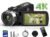 4K Video Camera Camcorder Ultra 48MP Vlogging Camera for YouTube 18X Digital Zoom Camcorder Recorder 3.0″ LCD Touch Screen IR Night Vision with Controller, 32GB SD Card and 2 Batteries