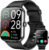 Smart Watch,1.85” HD Smartwatch for Men Women(Answer/Make Call), Fitness Watch with Heart Rate/Sleep/Spo2/IP68 Waterproof/100+ Sports Modes, Pedometer, Activity Tracker for Android & iOS (2 Straps)
