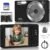 Digital Camera, FHD 4K 44MP Digital Camera, 16X Digital Zoom, Digital Point and Shoot Camera with 3-LED Fill Lights, 64GB SD Card, Compact Camera for Kids Teen Boys Girls, Black