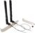 WiFi Antenna 8dBi RP-SMA Male 2.4Ghz 5.8Ghz Dual Band + 10in U.FL IPEX MHF4 to RP SMA Female Extension Cable for M.2 NGFF + Computer Back Slot Cover Bracket