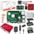 RasTech Raspberry Pi 4 4GB Starter Kit with Pi 4 4GB Board, 32GB Card 4 Copper Heatsink 2 HD Out Cable 5V 3A Power Supply with ON/Off Case Cooling Fan Card Reader Screwdriver