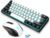 Snpurdiri 2.4G Wireless Gaming Keyboard and Mouse Combo, Include Mini 60% Merchanical Feel RGB Backlit Keyboard, Ergonomic Vertical Feel Small Wireless Mouse(Black and White)