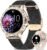Smart Watches for Women (Answer/Make Calls), 1.3” Fitness Tracker Watch with Heart Rate/Blood Pressure/SpO2/Sleep Monitor, IP68 Waterproof Smart Watch for Android Phones and iPhone – Rose Gold Black