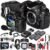 Nikon D7500 DSLR Camera (Body Only) (1581) + 4K Monitor + Pro Headphones + Pro Mic + 2 x 64GB Memory Card + Case + Corel Photo Software + Pro Tripod + 3 x EN-EL 15 Battery + More (Renewed)
