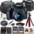 Canon EOS Rebel T7 DSLR Camera with EF-S 18-55mm f/3.5-5.6 is II Lens + 2pc 64GB Memory Cards, Tripod, Case, Software Editor & More (Vlogger Kit), Black (Renewed)