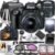 Canon EOS 4000D / Rebel T100 DSLR Camera with 18-55mm Lens + Flash + 2pc 64GB Memory Cards, Tripod, Case, Filters & More, Black (Renewed)