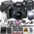 Canon EOS 4000D / Rebel T100 DSLR Camera with 18-55mm Lens + Flash + 2pc 64GB Memory Cards, Tripod, Case, Filters & More, Black (Renewed)